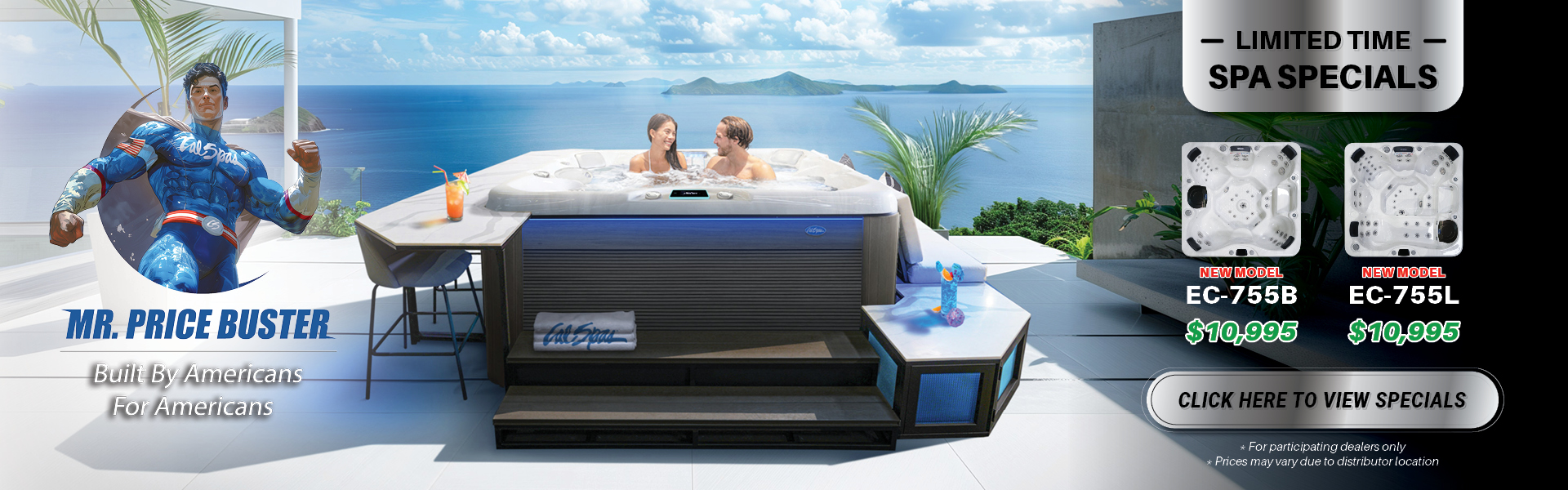 Calspas hot tub being used in a family setting - Brunswick