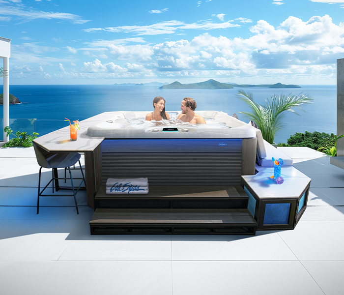 Calspas hot tub being used in a family setting - Brunswick